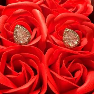 Sparkling Silver Teardrop Earrings